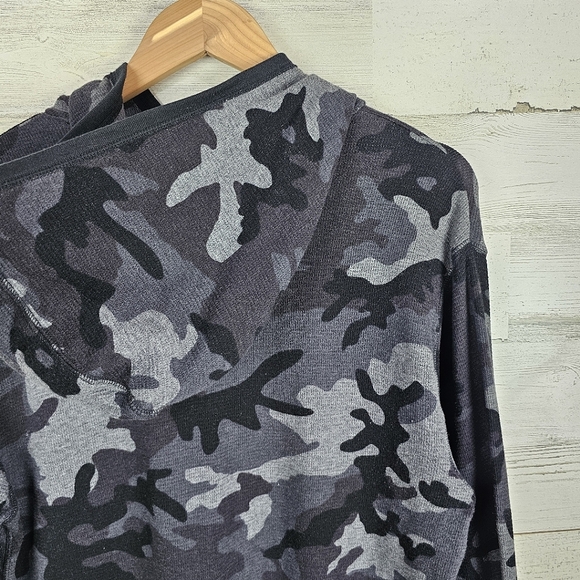 Polo Ralph Lauren Camo 1/4 Zip Hoodie Medium Mens Lightweight Long Sleeve Cotton - Picture 10 of 12